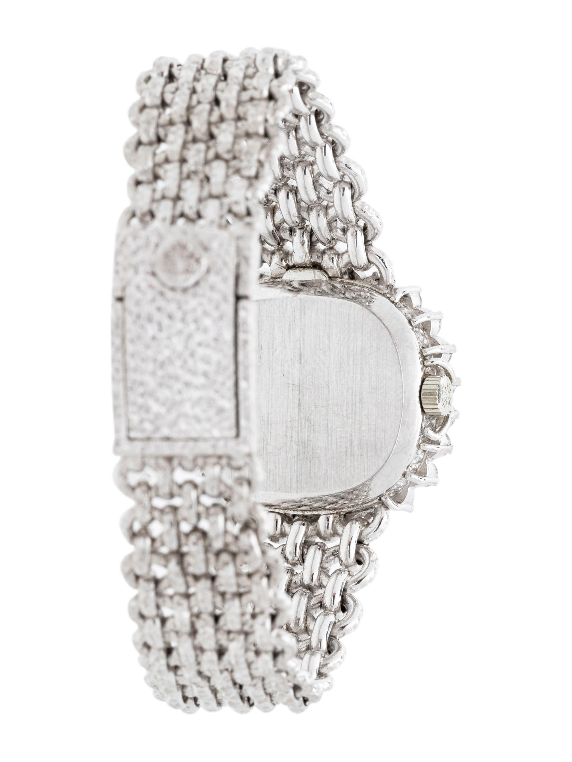 PATEK PHILIPPE, WHITE GOLD AND DIAMOND WATCH