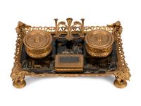 A French Gilt Bronze Mounted Chinoiserie Encrier