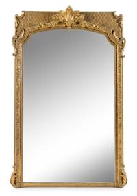 A Napoleon III Giltwood and Composition Mirror Height 75 x width 50 inches. — LATE 19TH CENTURY