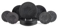 Lalique, , a group of Algues pattern glass plates, comprising ten chargers and five dessert plates