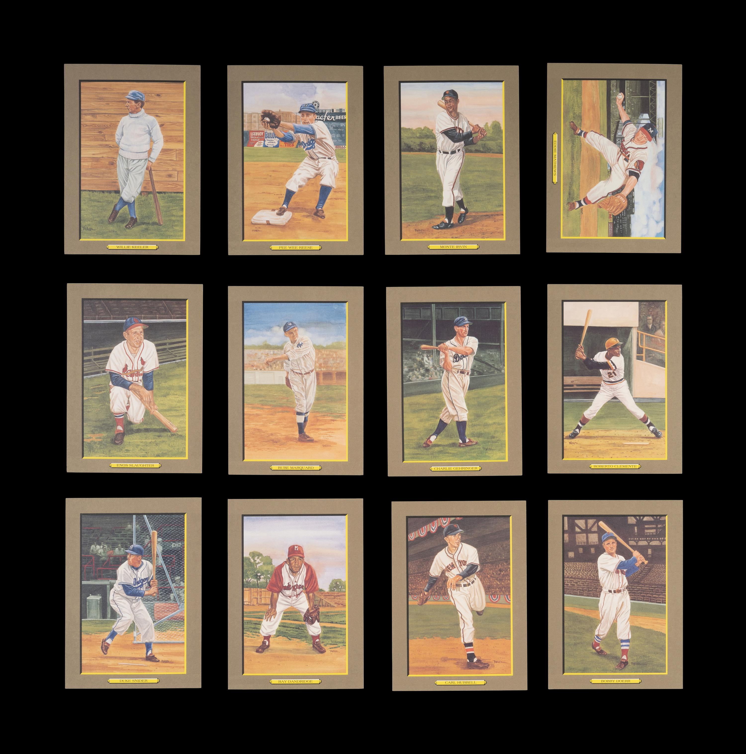 A Complete Run of 1984-97 Series One Through Nine Perez-Steele Baseball Hall of Fame Great Moments Cards