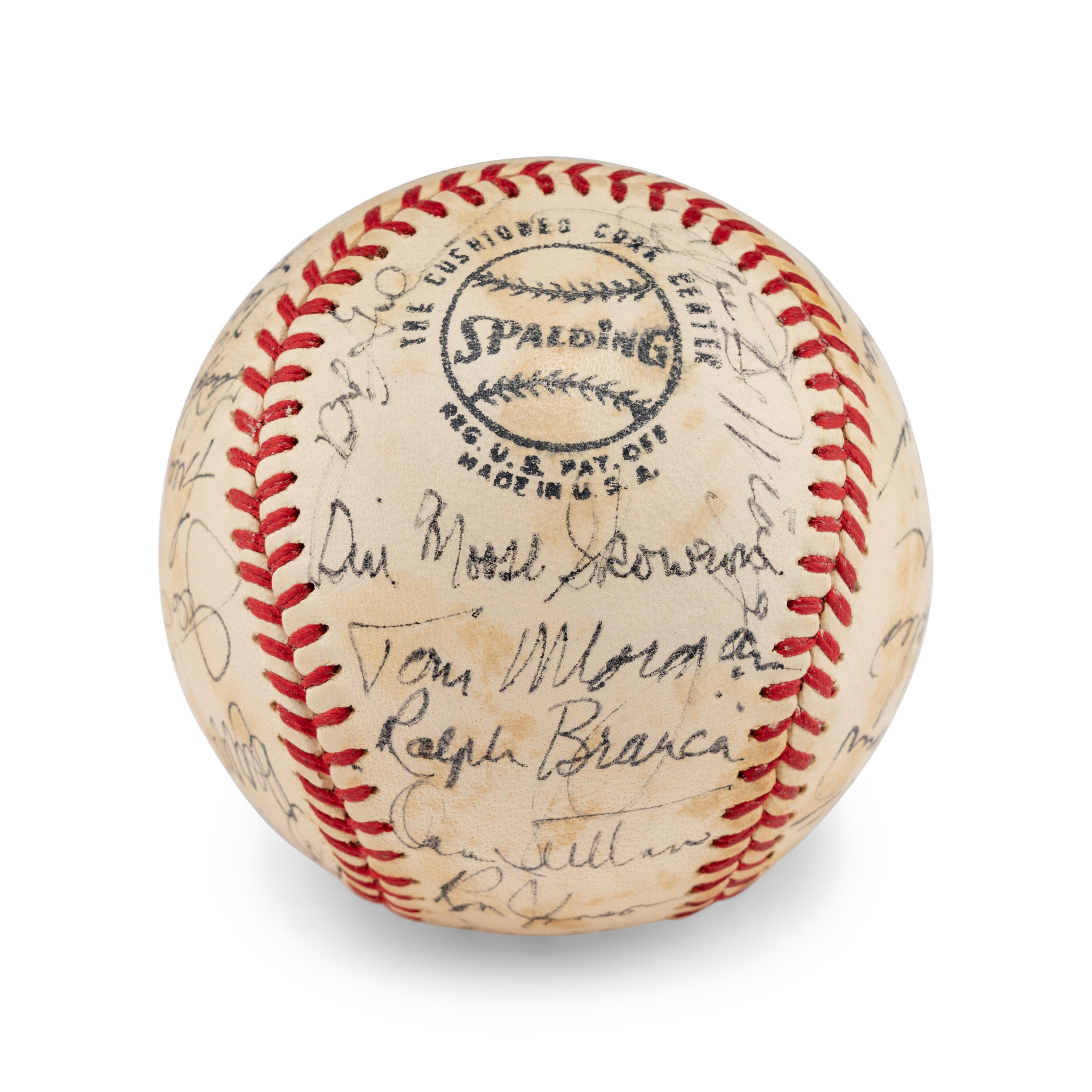 A Multi Signed Autograph Baseball Featuring Joe DiMaggio and Hall of Famers (PSA Letter of Authenticity),