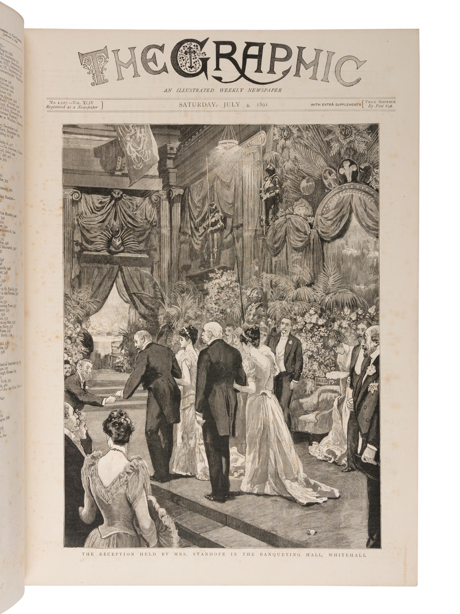 HARDY, Thomas (1840-1928). "Tess of the d'Urbervilles." Bound in: The Graphic , vol. 44, nos. 1, 127-1,151. London: Illustrated Newspapers Ltd., 4 July-26 December 1891.