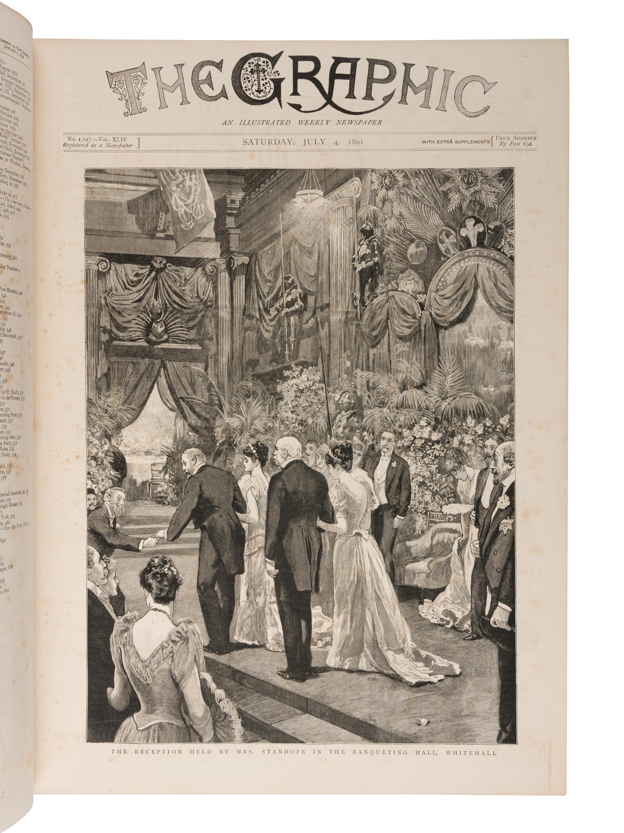 HARDY, Thomas (1840-1928). "Tess of the d'Urbervilles." Bound in: The Graphic , vol. 44, nos. 1, 127-1,151. London: Illustrated Newspapers Ltd., 4 July-26 December 1891.