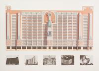 Richard Haas, (American, b. 1936), Edison Brothers Stores, Inc., St. Louis, 1989 (triptych)