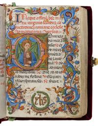 BARTHOLOMEO D’ANTONIO VARNUCCI WORKSHOP (active Florence 1412/13 – c. 1479) Book of Hours, in Latin, illuminated manuscript on parchment [Italy, Florence, c. 1450]