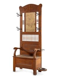 A Victorian Oak Hall Stand