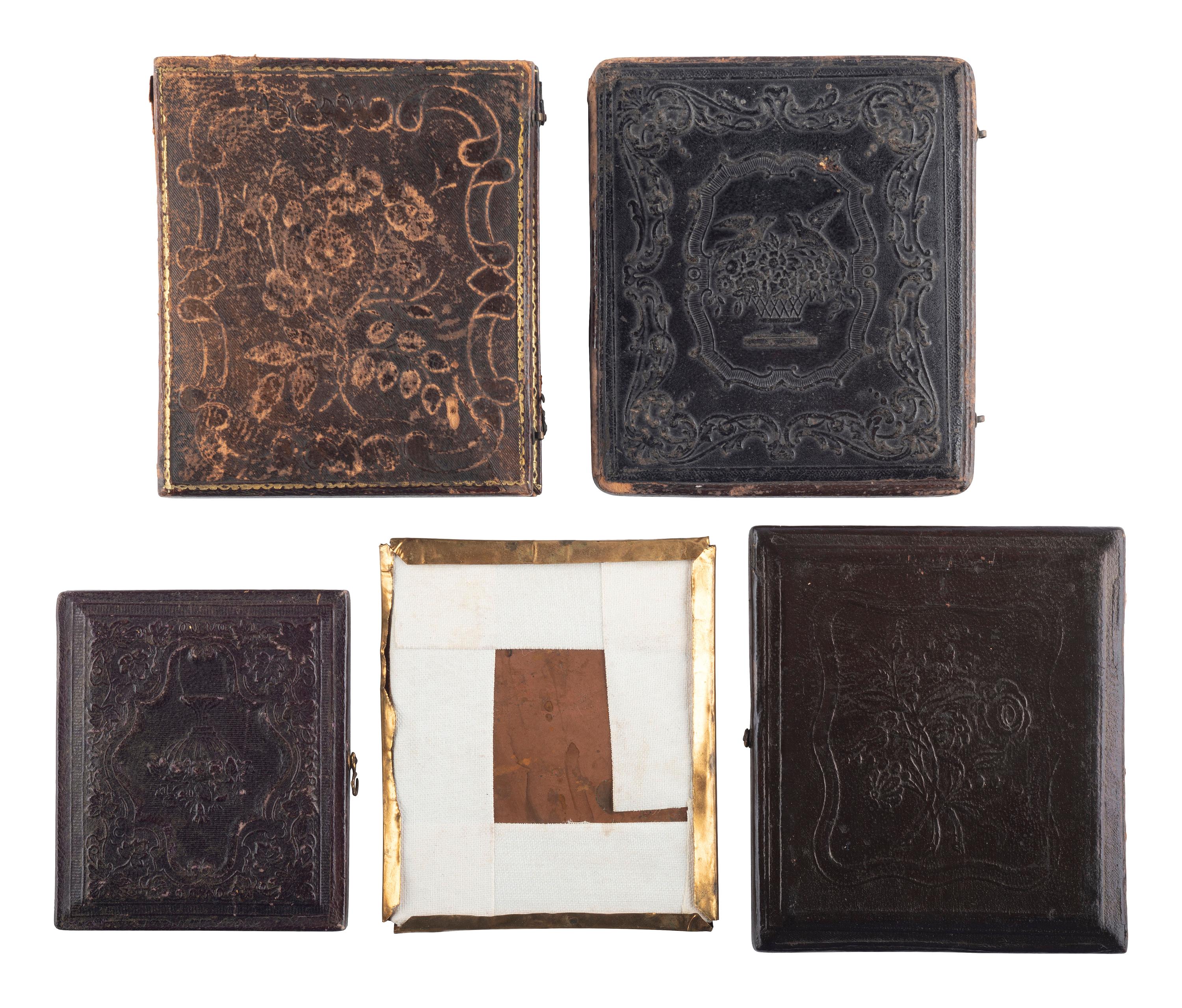 [EARLY PHOTOGRAPHY]. A group of 13 daguerreotypes of families, incl. several portraits of women and children.
