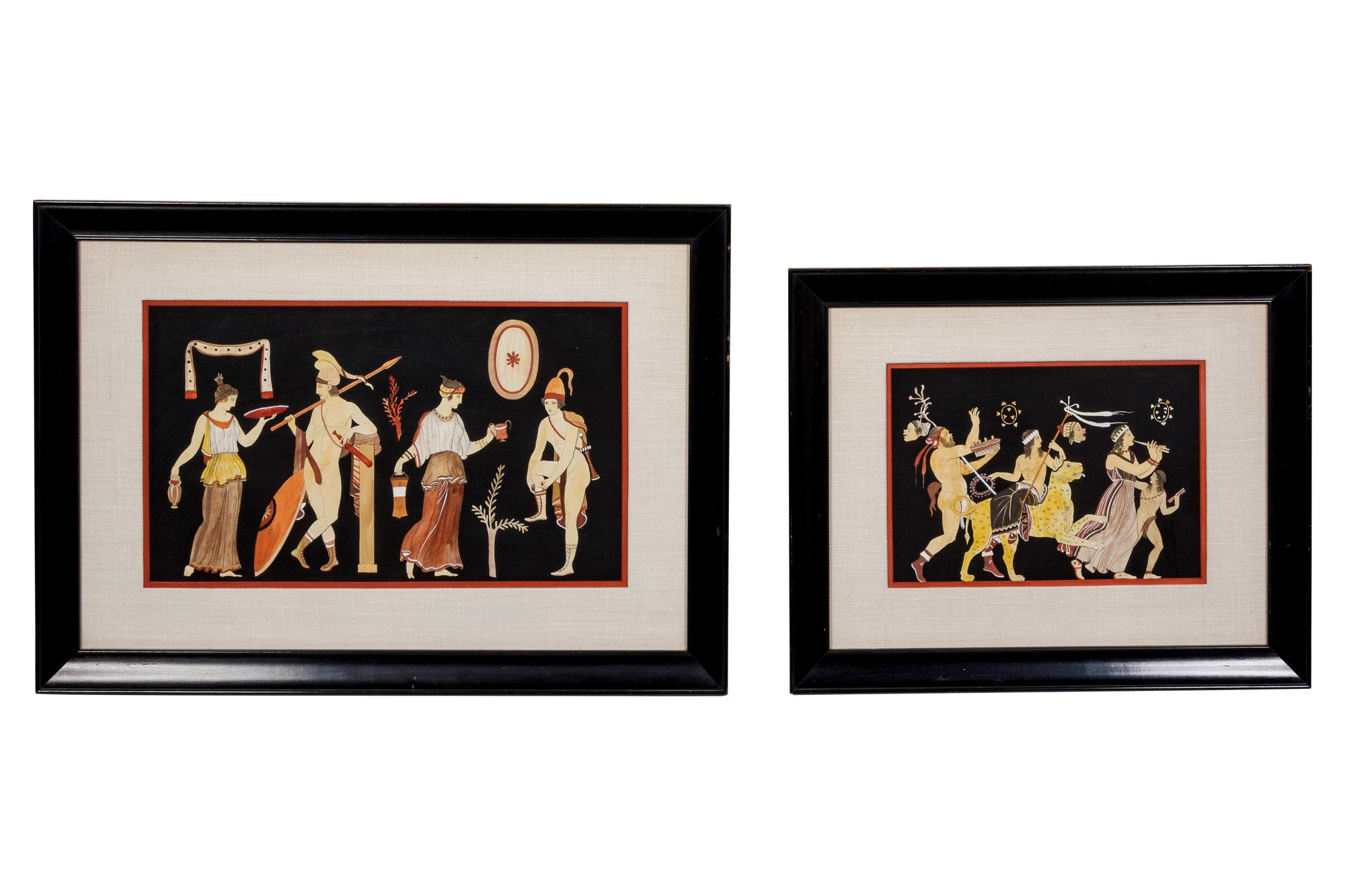 A Group of Eight Greek Style Gouaches