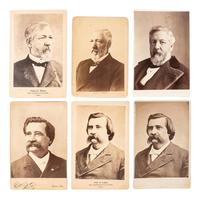 [1884 ELECTION] -- [BLAINE, James G.]. A group of cabinet cards, advertising cards, lithographs, and other ephemera from Blaine's 1884 presidential campaign, comprising: