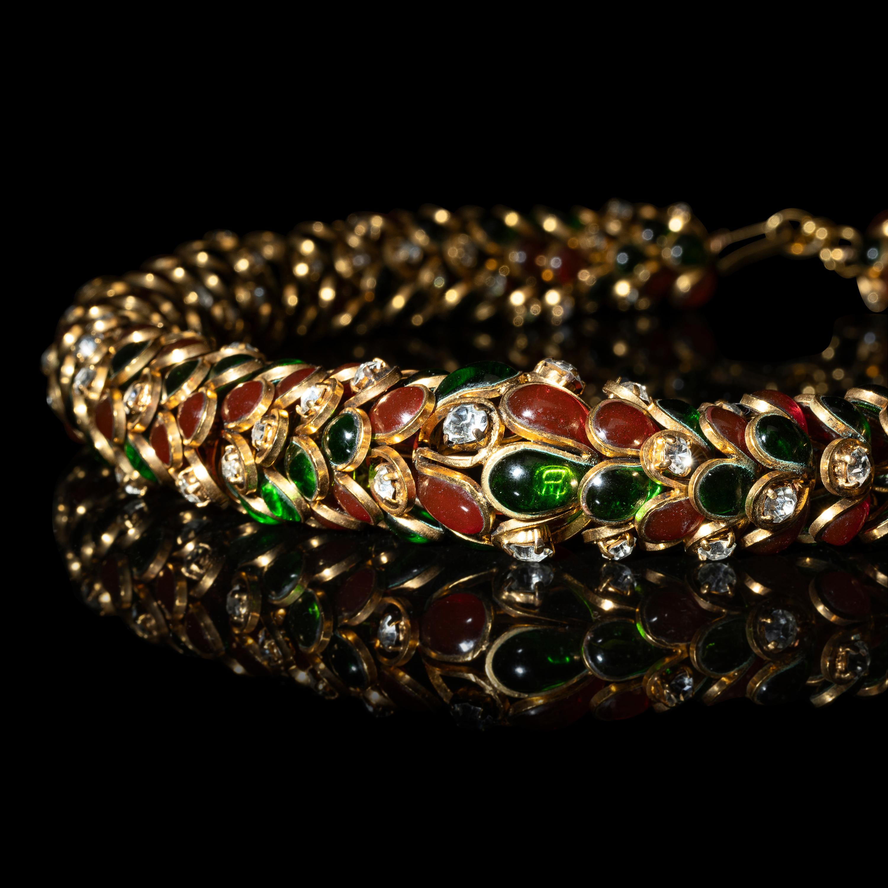 Chanel, Gripoix Pâte de Verre Layered Necklace