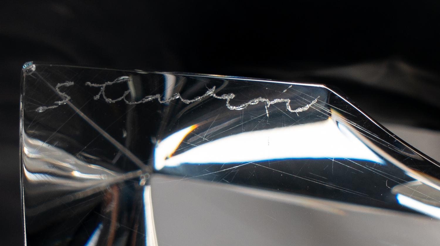 A Steuben Glass and Silver Ice Bear Sculpture