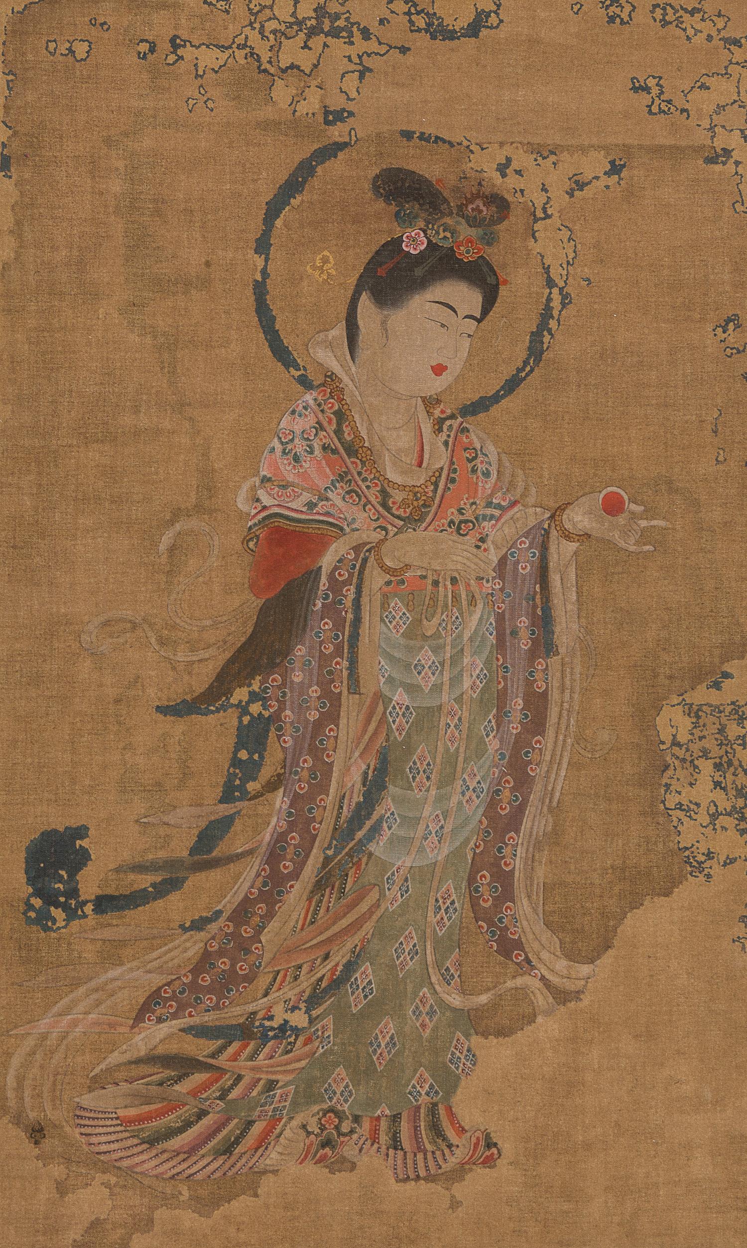 A Print Hanging Scroll of A Chinese Tang Dynasty Lady