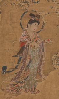A Print Hanging Scroll of A Chinese Tang Dynasty Lady