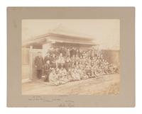[QUAKERISM]. 8 photographs of a Quaker Girls School in Tokyo led by Jos. Cosand, incl. grounds, staff, and students.