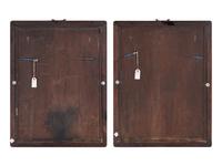 A Pair of Chinese Reverse Painted Mirror Panels