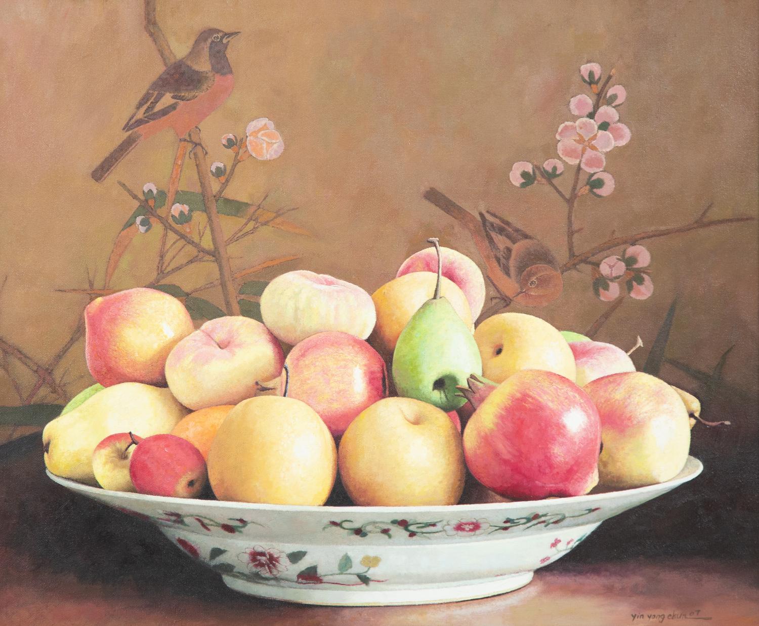 A Plate of Fruit and Birds, 2007