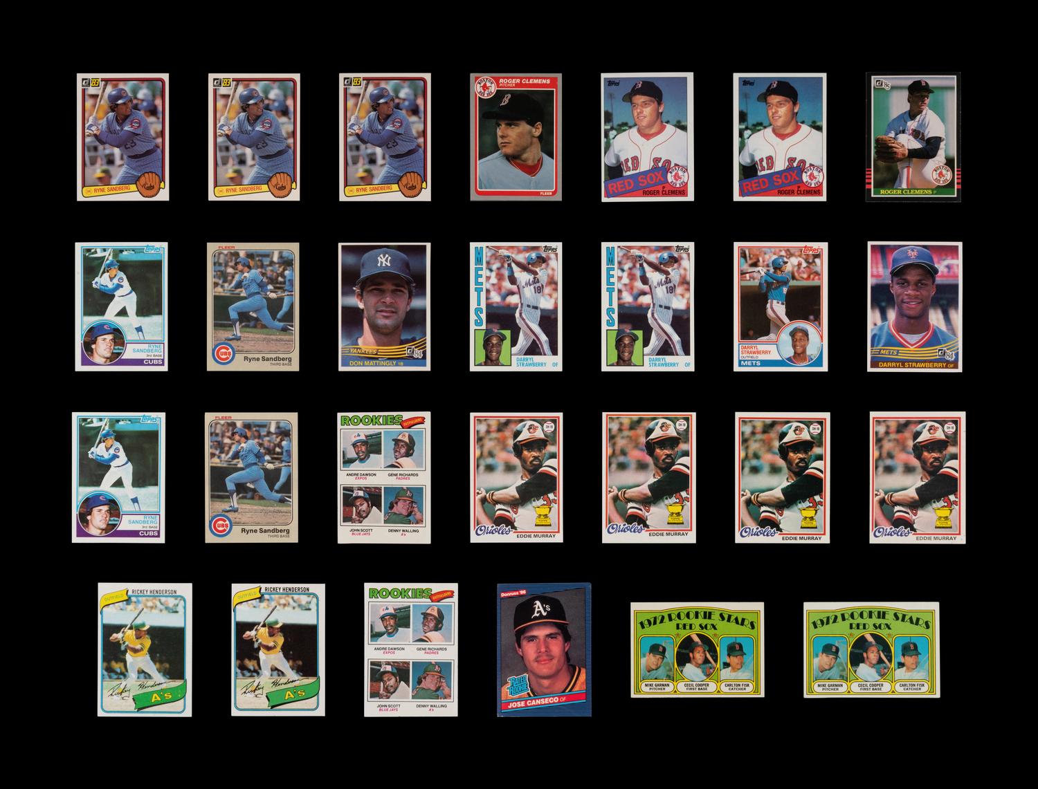 A Group of 1970s-80s Hall of Fame Rookie and Notable Baseball Cards,