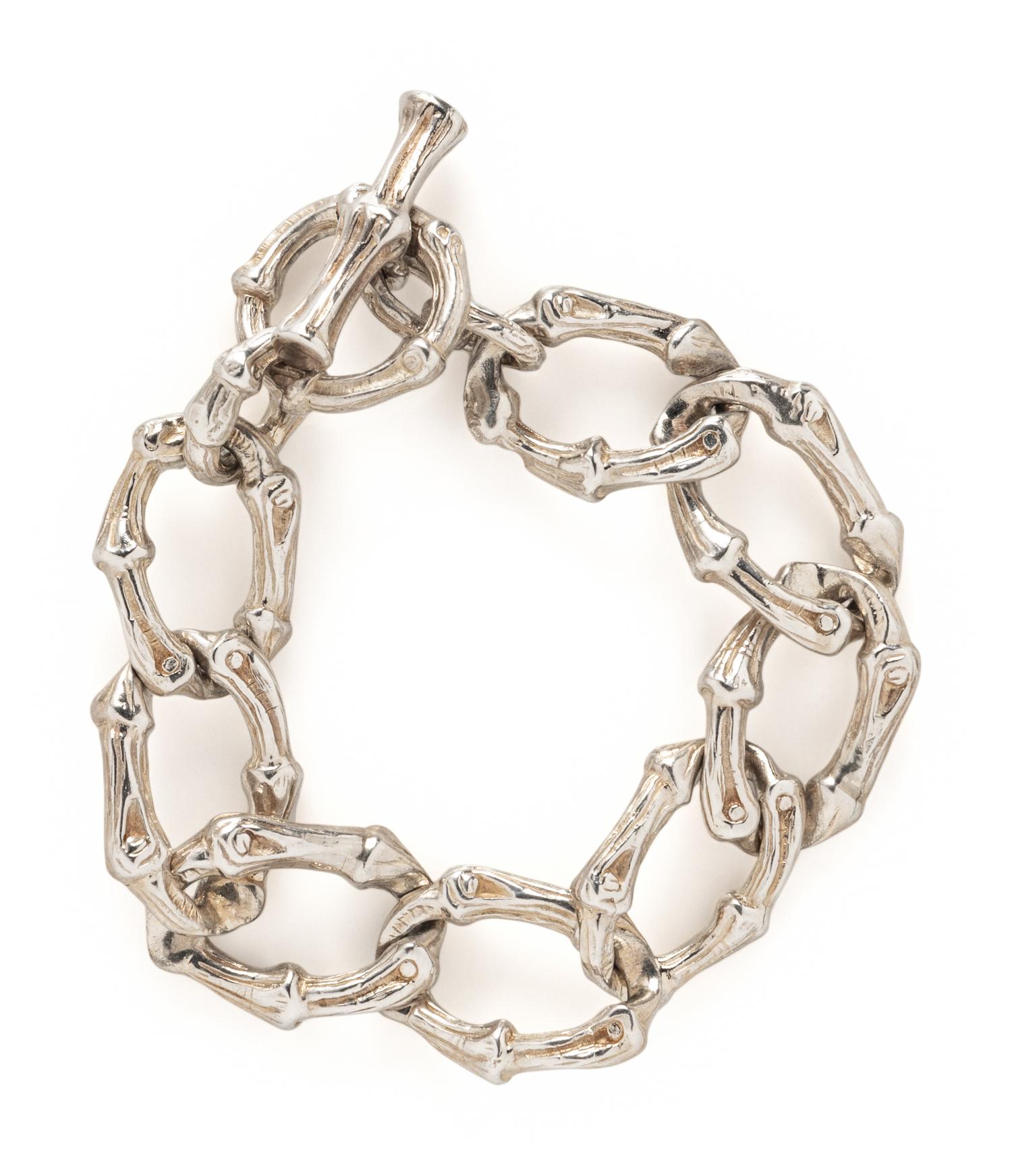 TIFFANY & CO., STERLING SILVER BAMBOO LINK BRACELET