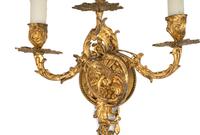 A Pair of French Gilt Metal Sconces