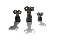 Three Syrian Stone Spectacle Idols