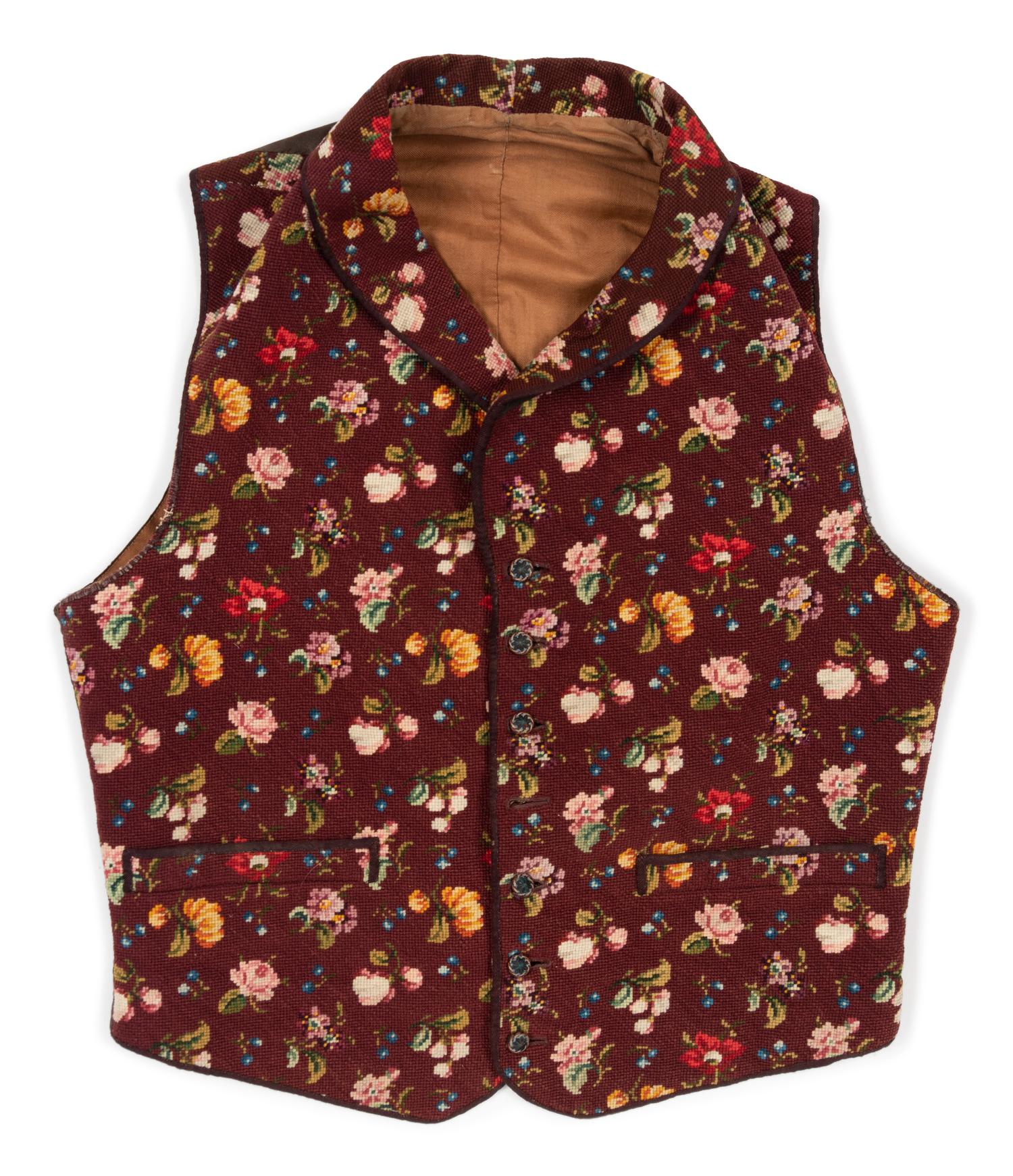 Three Men's 19th Century Waistcoats/Vests, 1840-60