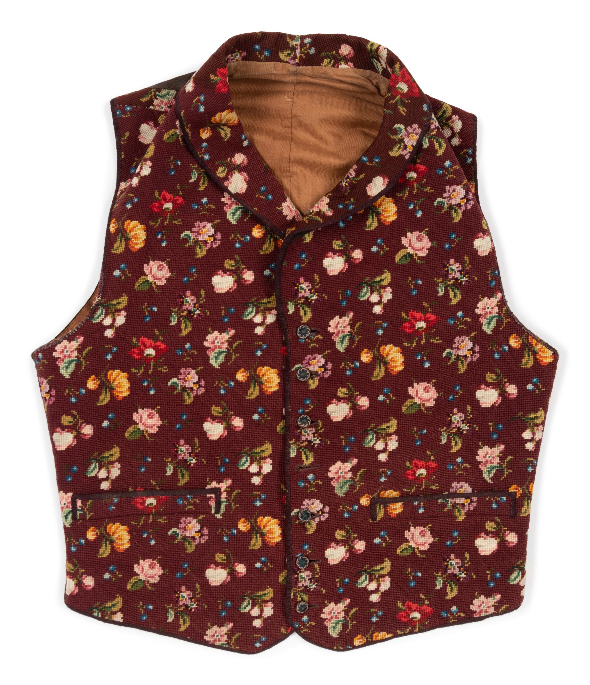 Three Men's 19th Century Waistcoats/Vests, 1840-60