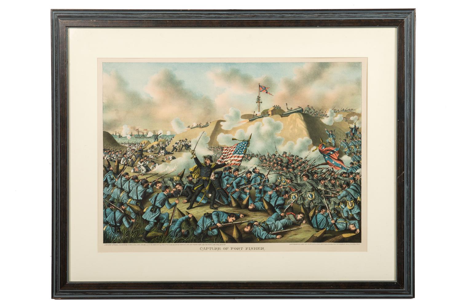 [CIVIL WAR]. A group of 7 lithographs by Kurz & Allison and Currier & Ives, comprising: