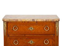 A Louis XVI Style Marble Top Semanier