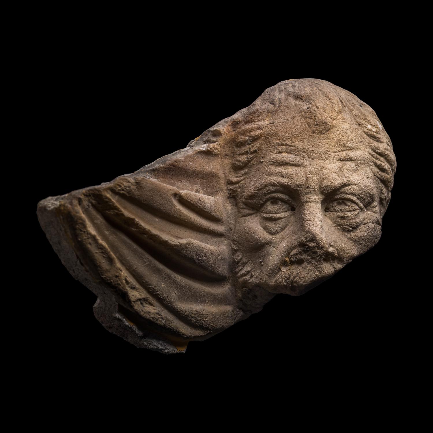A Roman Marble Sarcophagus Fragment