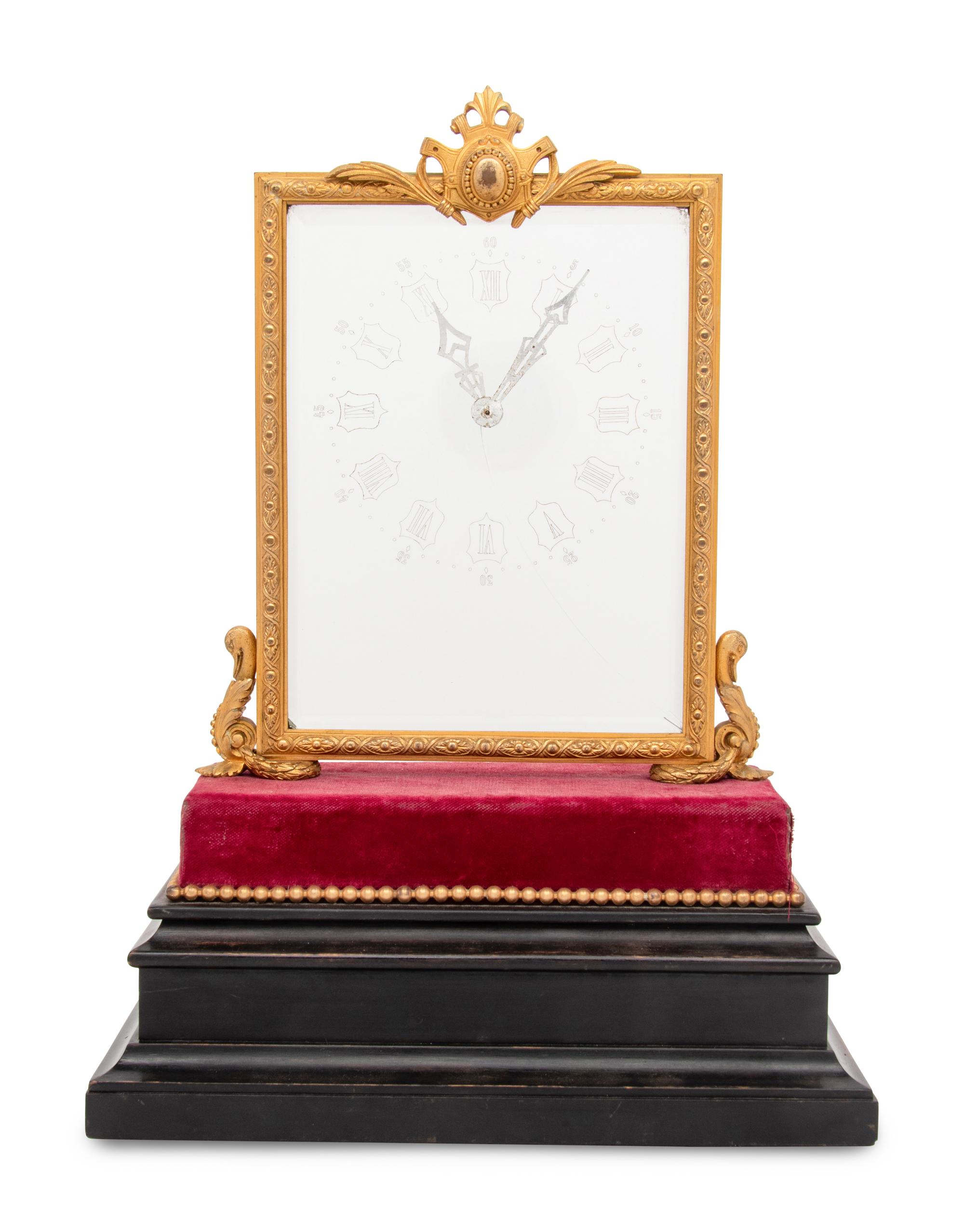 A French Gilt-Bronze Mounted Mystery Clock
