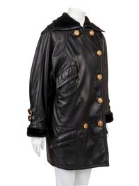 Gianni Versace Leather Coat, 1980-90s