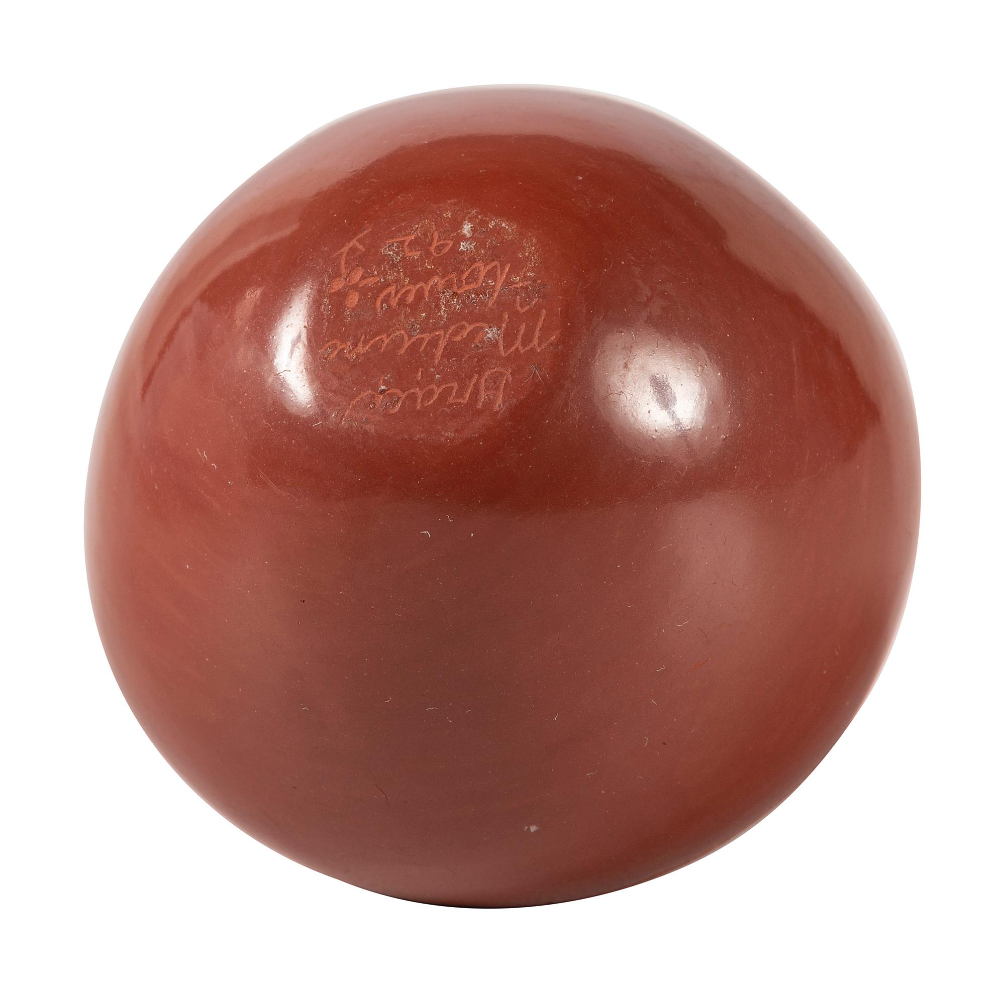 Miniature Carved Redware Jar