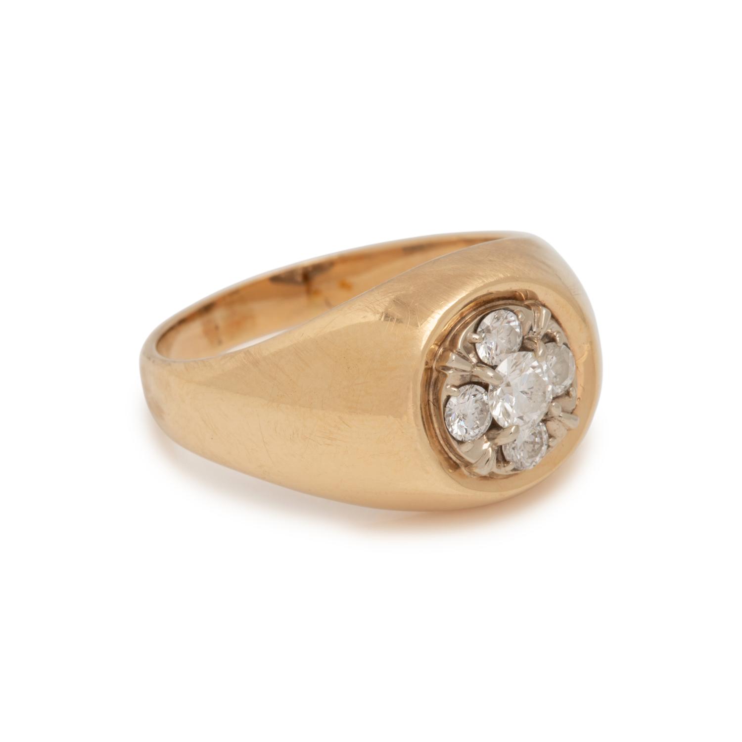 YELLOW GOLD AND DIAMOND RING