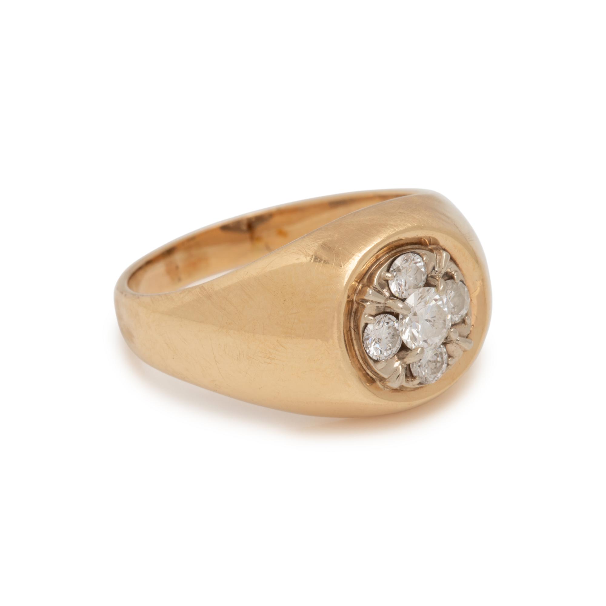 YELLOW GOLD AND DIAMOND RING