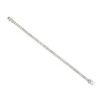 Diamond and Platinum Line Bracelet