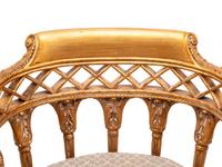 A Set of Four Italian Neoclassical Style Giltwood Armchairs