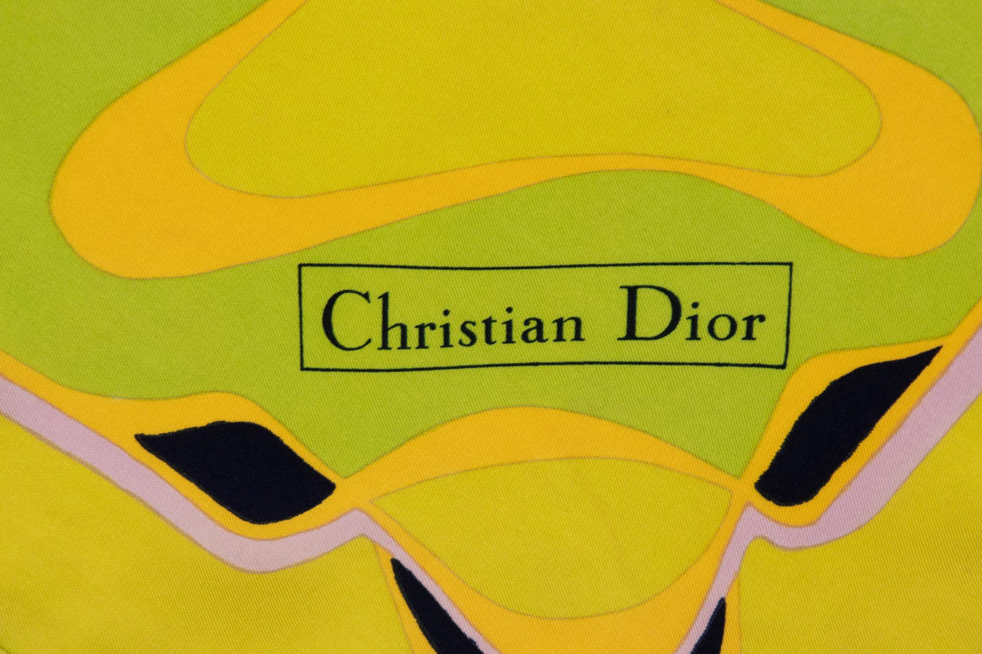 Two Dior Silk Scarves, 1970-90s