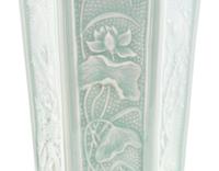 A Pair of Celadon Glazed Porcelain Vases Mounted as Lamps