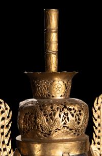 An Imperial Gilt Bronze and Iron Helmet and Partial Set of Armor