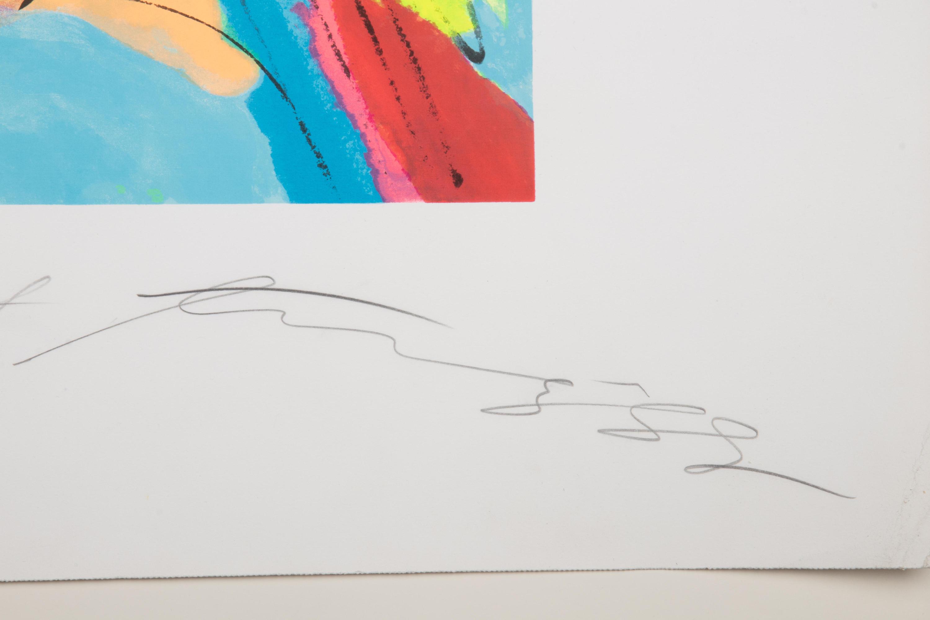 A pair of prints ( Two Parrots and Woman in Hat )