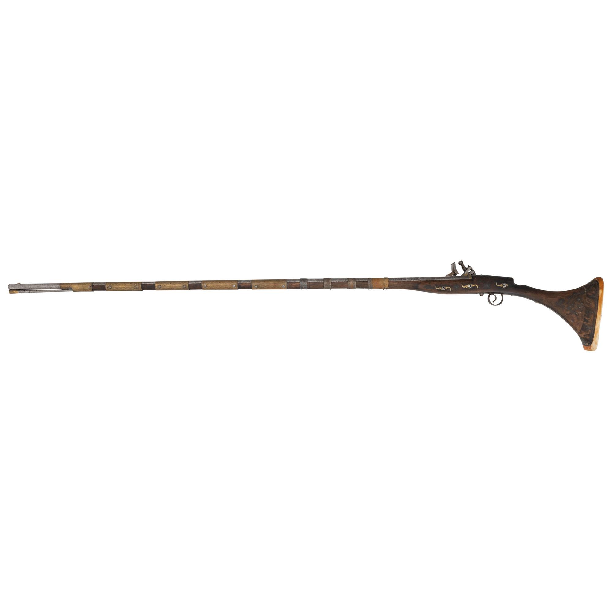 Highly Decorated North African Moukahla Musket