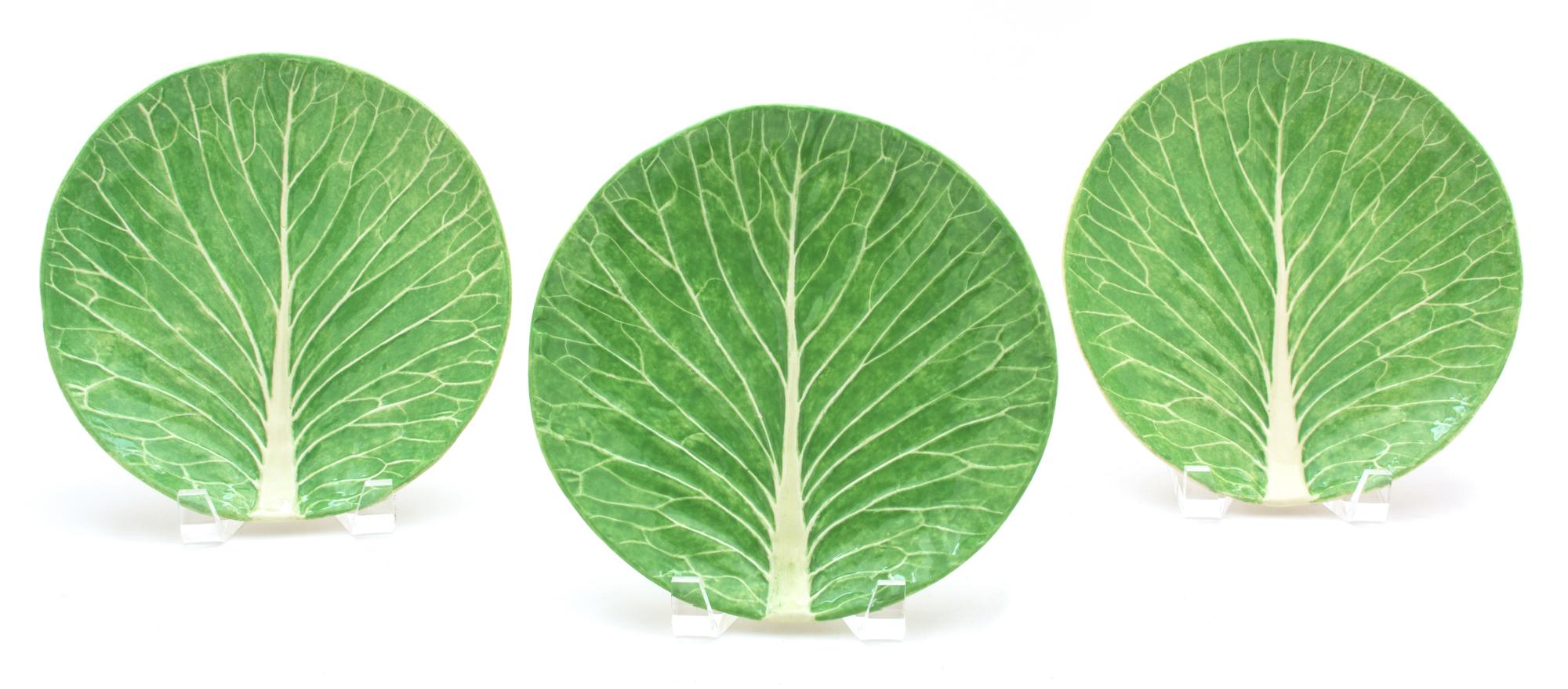 Fourteen Dodie Thayer Lettuce Ware Salad Plates Diameter 8 inches. — 20TH CENTURY