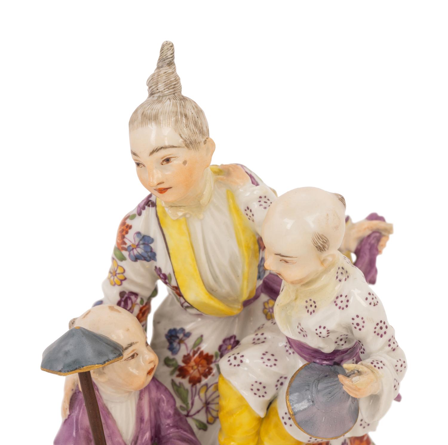 A Meissen Porcelain Chinoiserie Figural Group