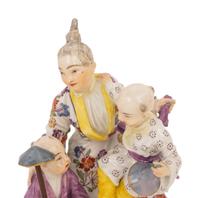 A Meissen Porcelain Chinoiserie Figural Group