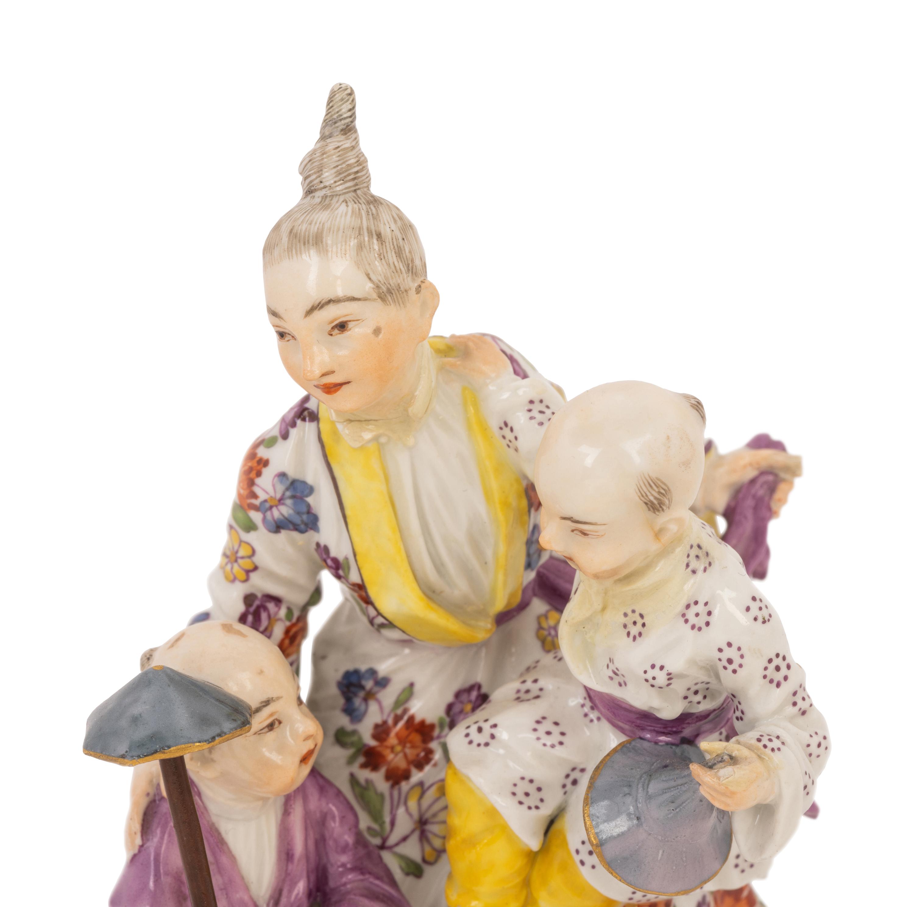 A Meissen Porcelain Chinoiserie Figural Group