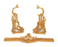 A Louis XV Style Gilt Bronze Fireplace Suite