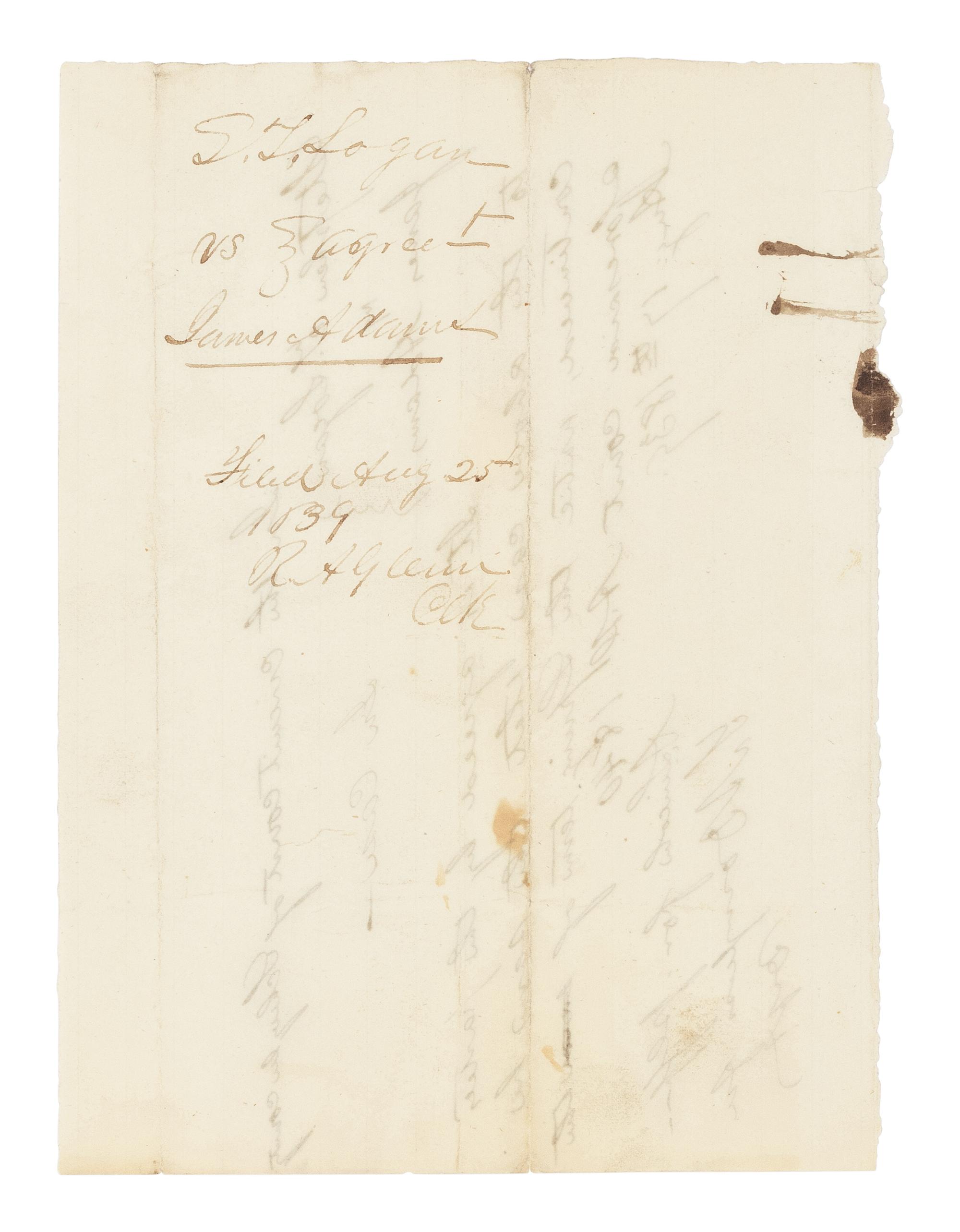 [Presidential] Lincoln, Abraham, and Stephen A. Douglas. Autograph Document, signed
