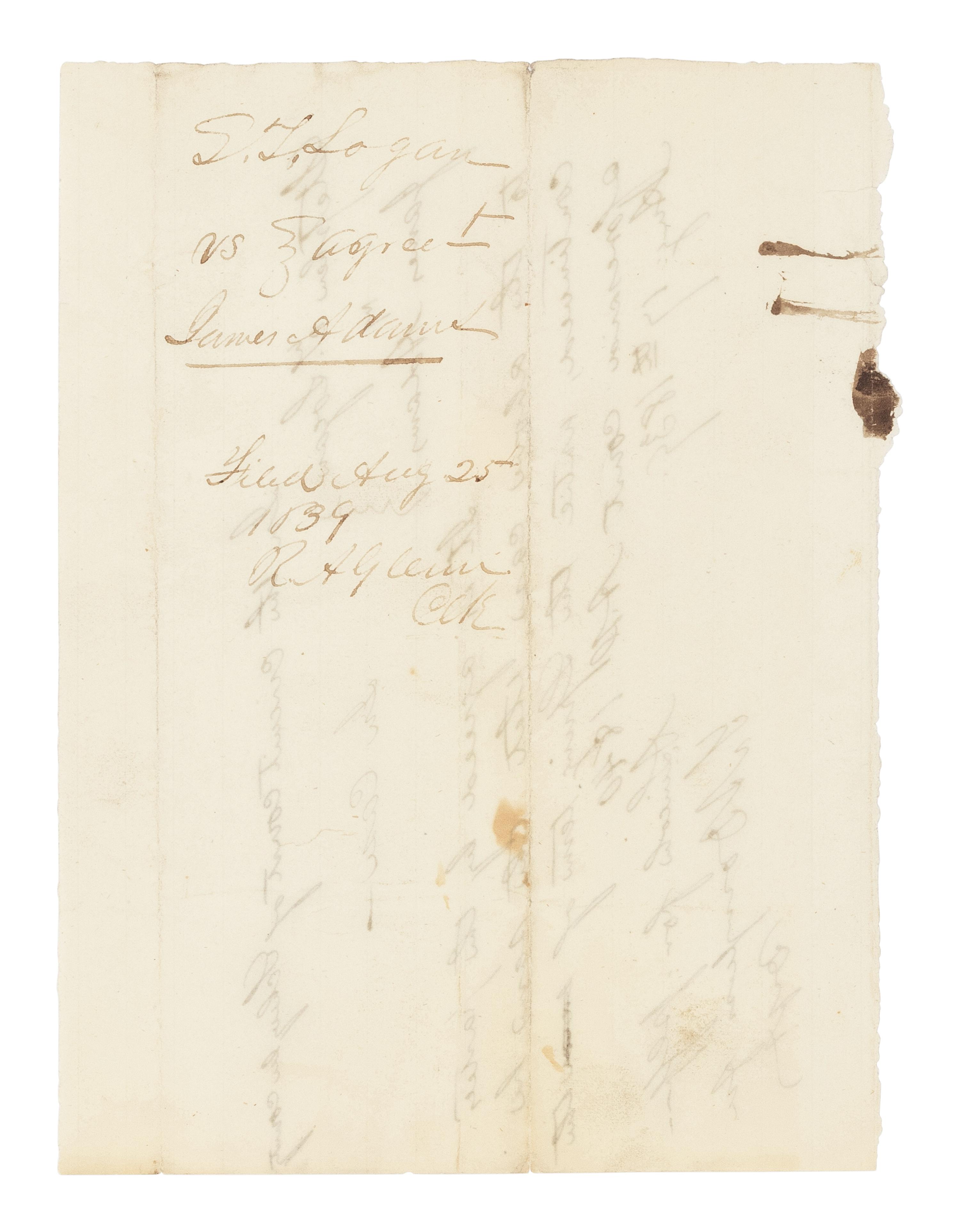 [Presidential] Lincoln, Abraham, and Stephen A. Douglas. Autograph Document, signed