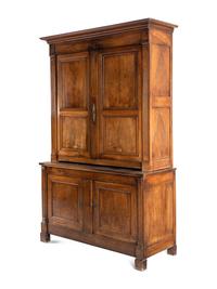 A French Walnut Linen Press